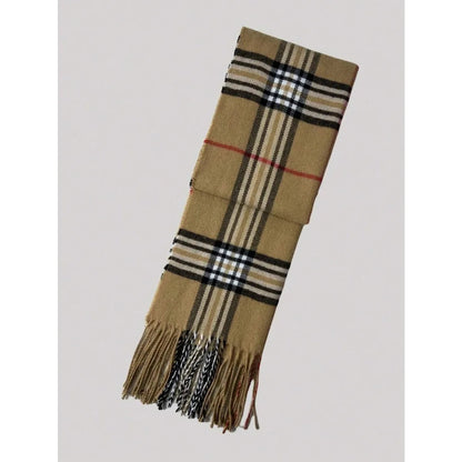 Juno Women's Plaid Scarf - styled view