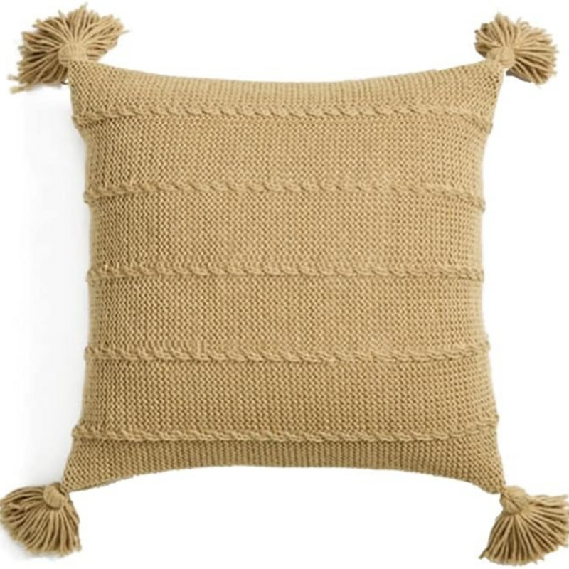 Thistle Nordic Knitted Tassel Cushion | Knitted, Tassel Trim