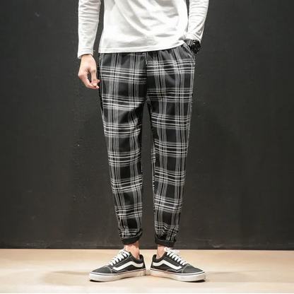 Ines Women's Plaid Trousers - flat lay