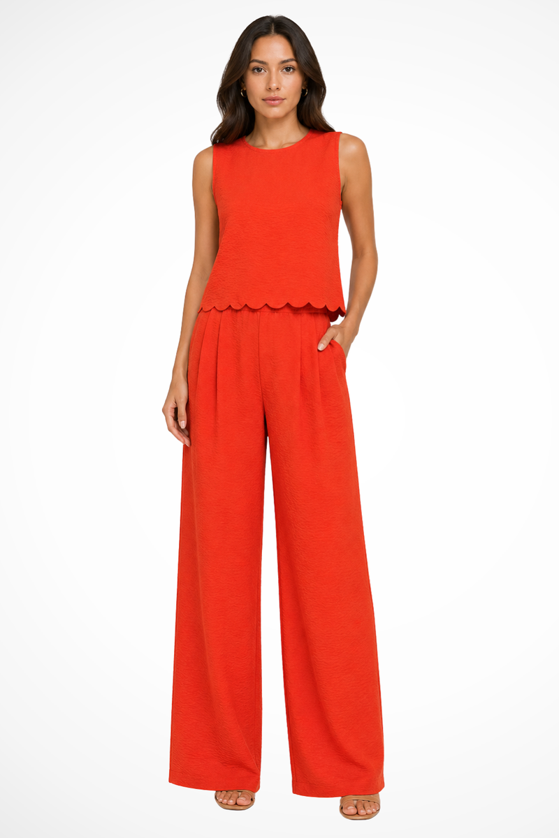 Jolie Women's Wide Leg Trousers - full-length view