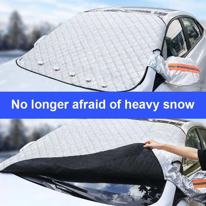 Ash Car Anti-snow Cover - fabric and finish detail