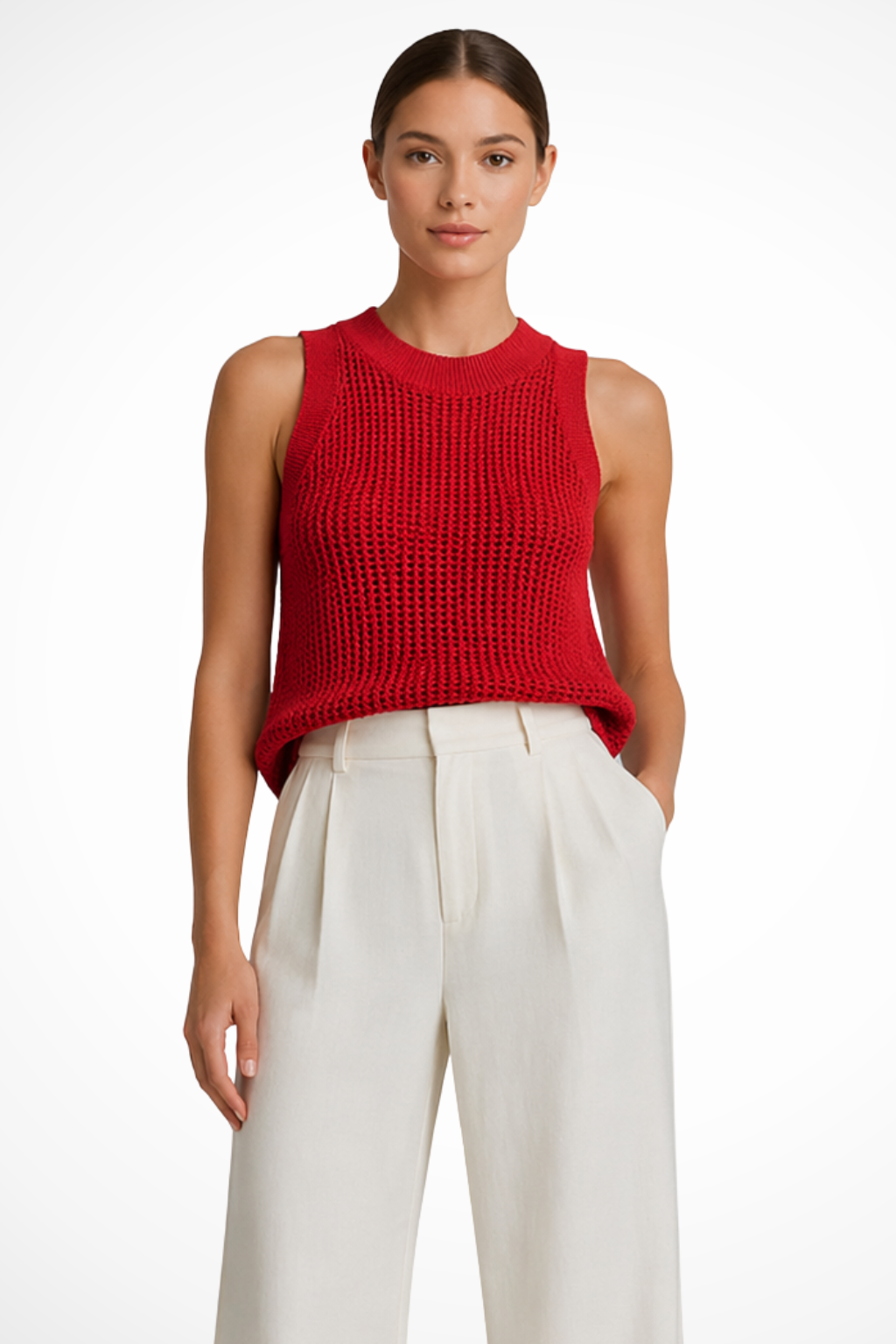 Elena Women's Crochet Top - back view