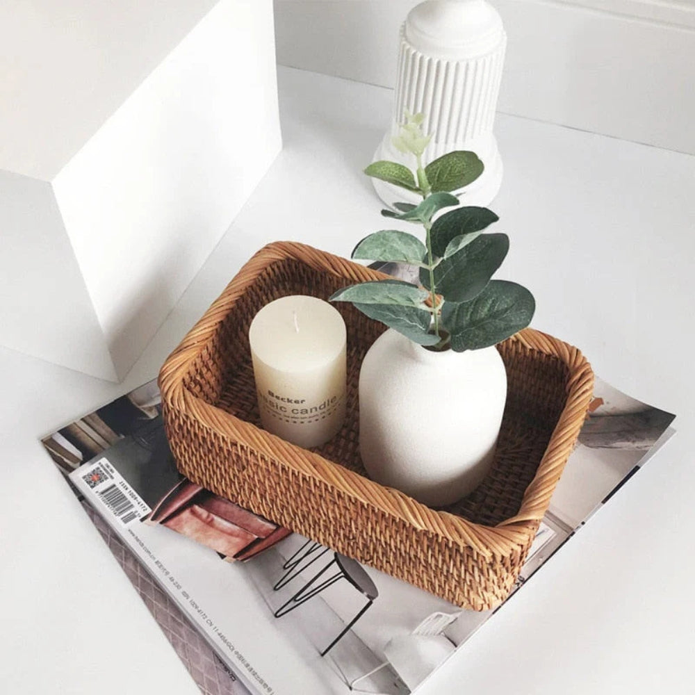 Artisan Rattan Storage Basket | Hand-Woven, Multi-Purpose