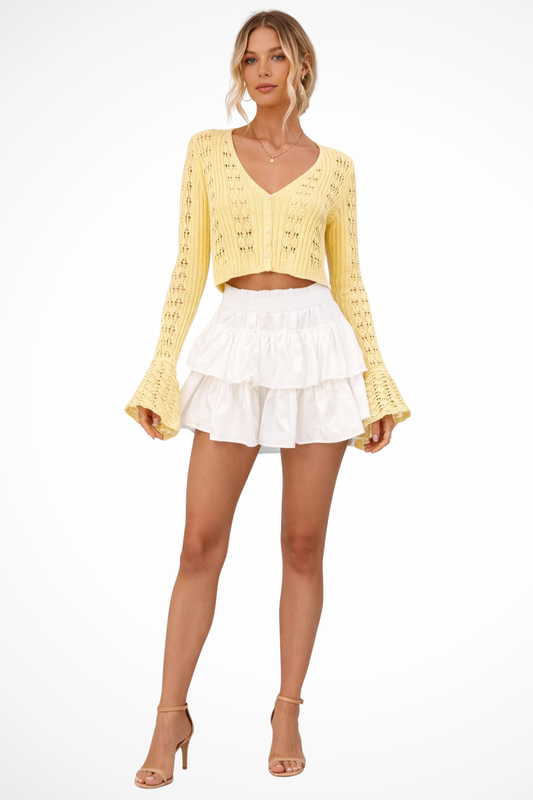 Greta Women's Crochet Cardigan - front view