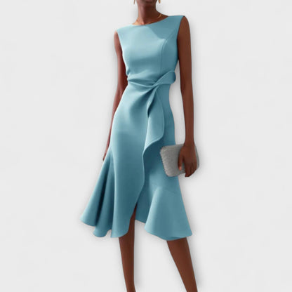 Anouk Women's Asymmetric Midi Dress - back view