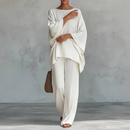Thea Women's Linen Linen Resort - styled view