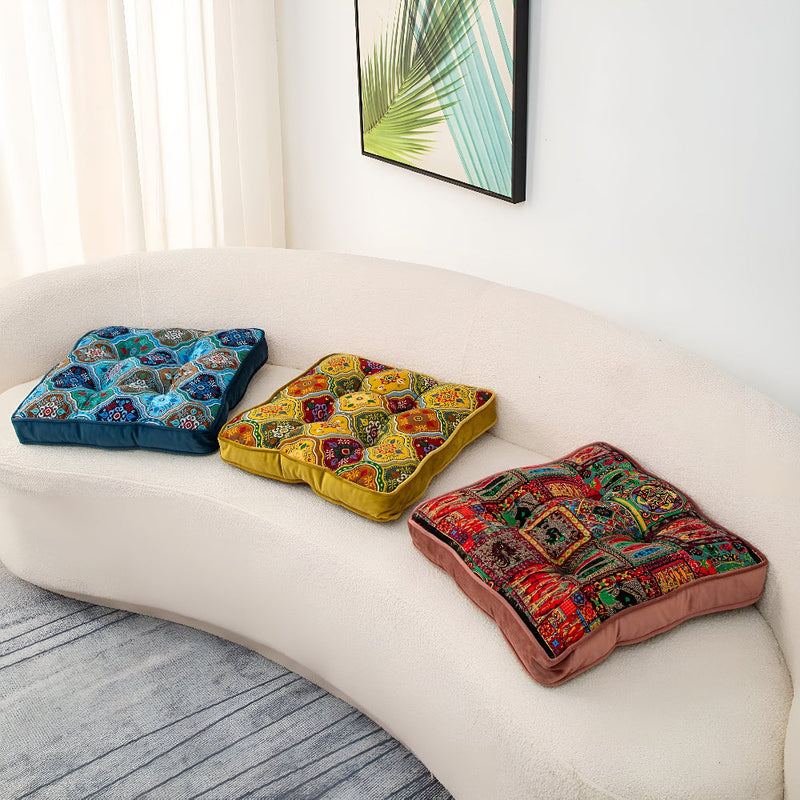 Moroccan Inspired Tie-Strap Cushion