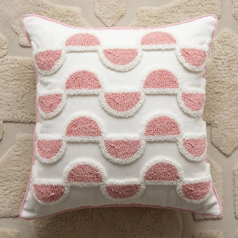 Tassel-Trimmed Boho Floral Cushions