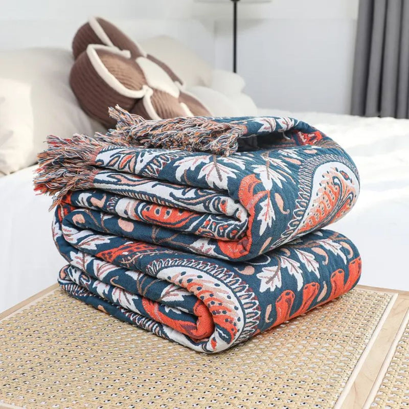 Fern Soft Wander Tusk Cotton Blanket | Cotton, Year-Round