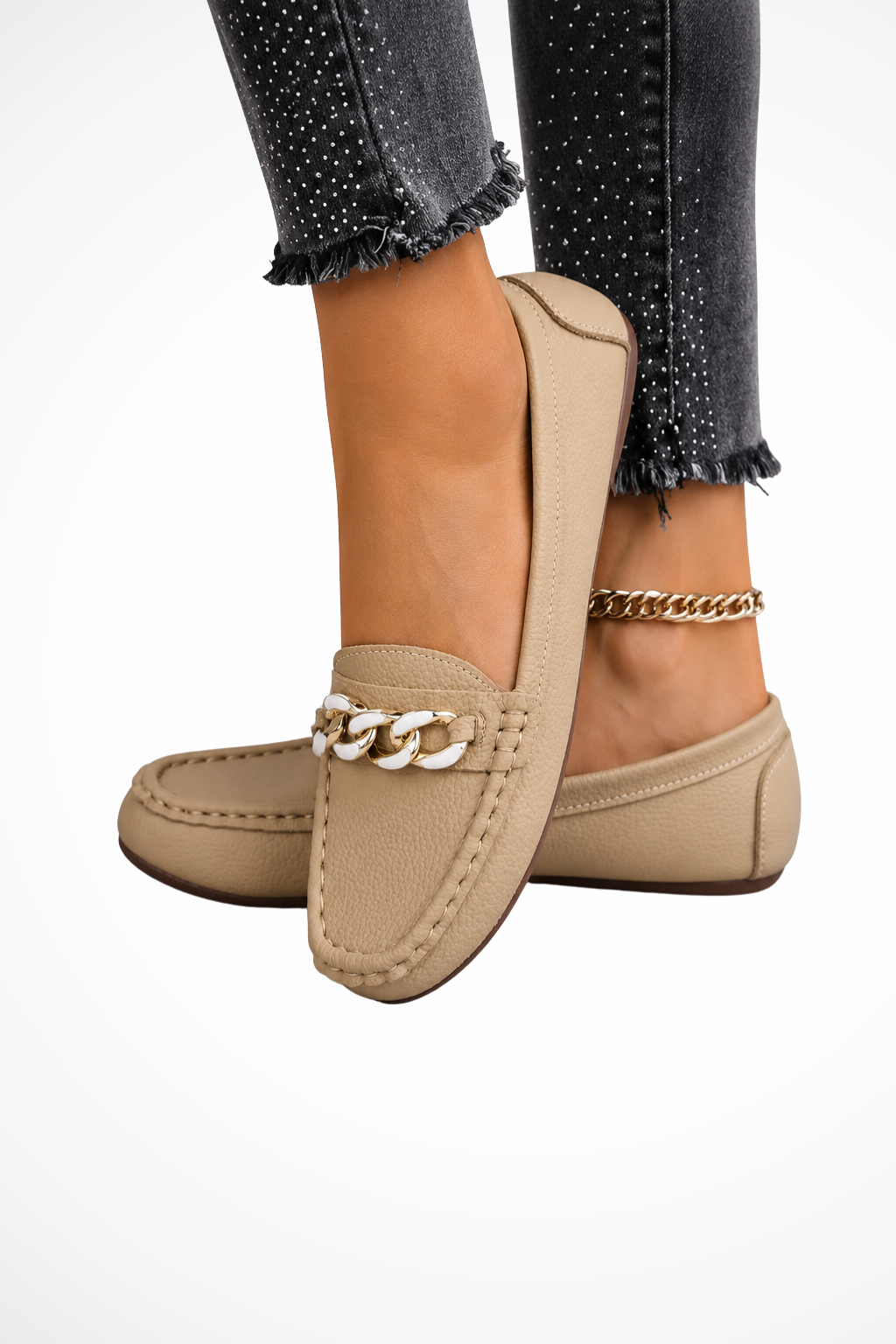 Eloise Women's Loafers - fabric and finish detail