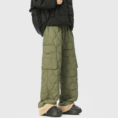 Dahlia Women's Quilted Trousers - fabric and finish detail