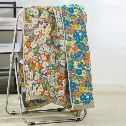 Reversible Cotton Bath Towel | Floral, Quick-Dry