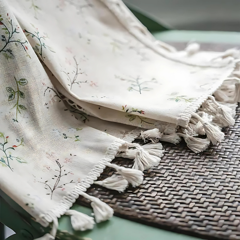 Whimsical Meadow Lace Curtain | Patchwork Lace, Semi-Blackout