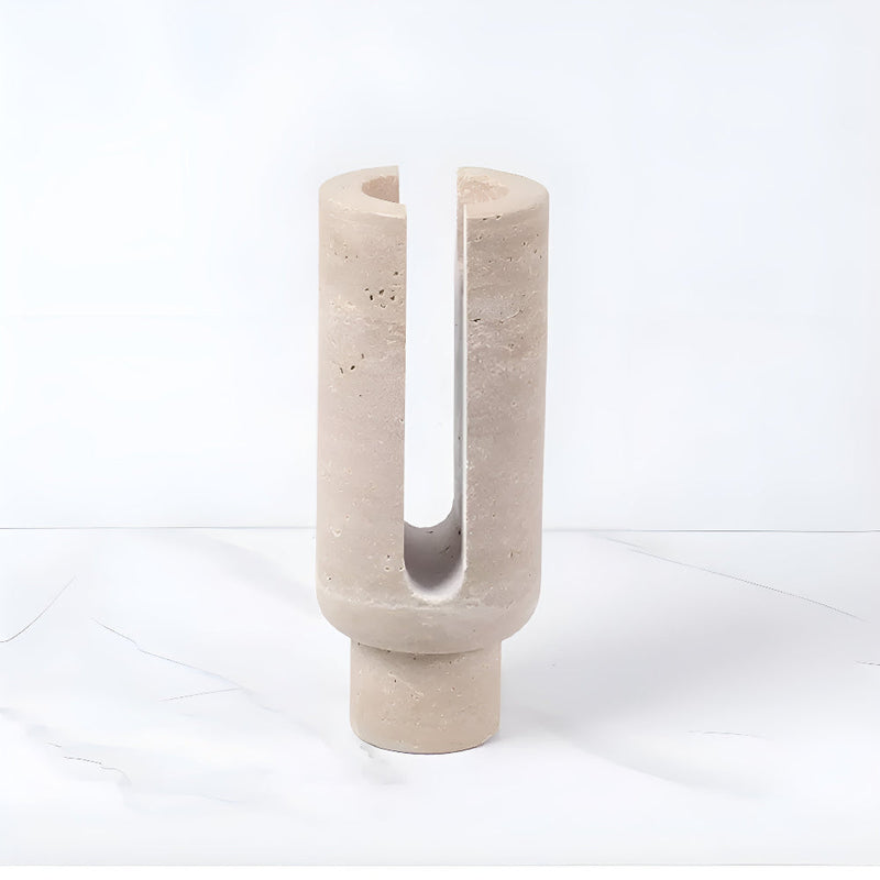 Eclipse Marble Sculptural Candle Holder
