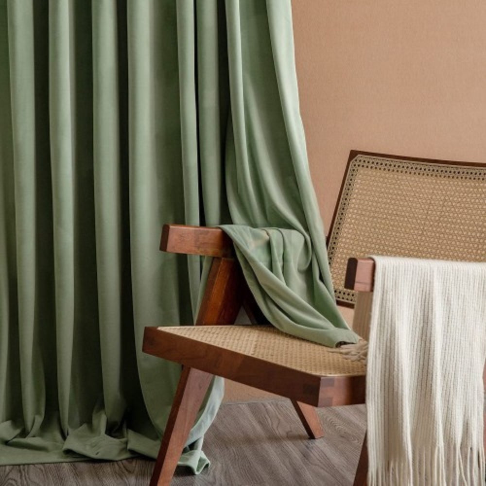 Elegant Soft Velvet Curtain Drapes | Grommet Top, Light-Filtering
