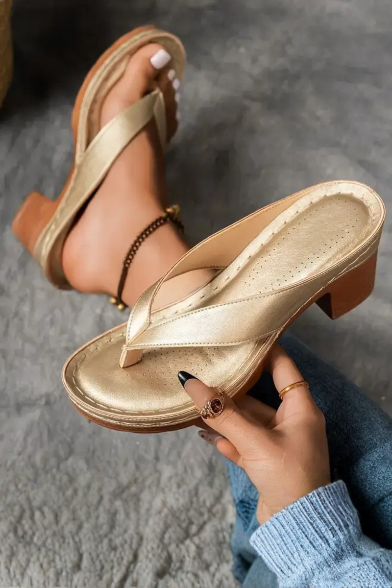 Elise Women's Block Heel Sandals - styled view