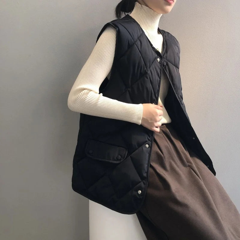 Anaïs Women's Quilted Vest - back view