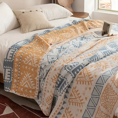 Aztec Layers Pure Cotton Blanket