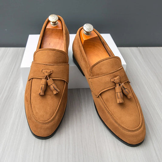 Fleur Women's Suede Loafers - styled view