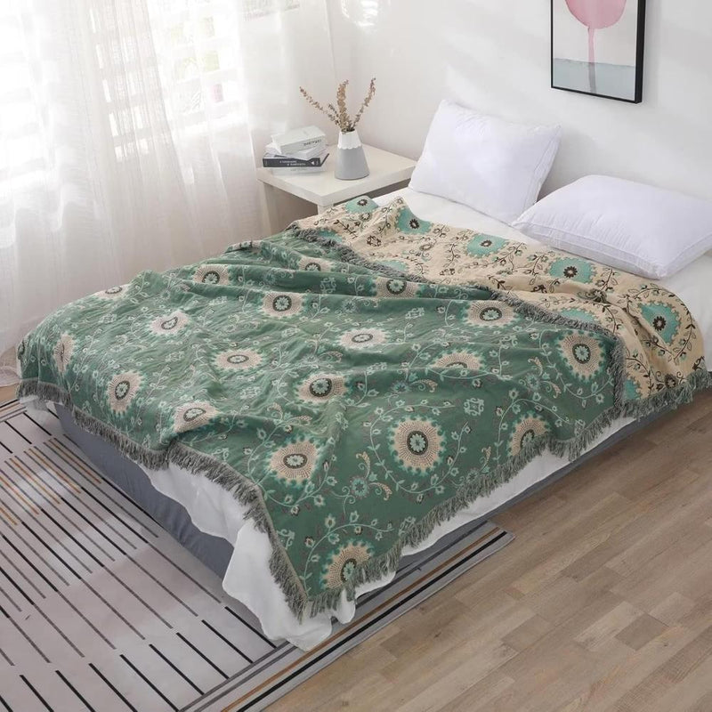 Thistle Retro Mandala Reversible Blanket | Reversible, Mandala