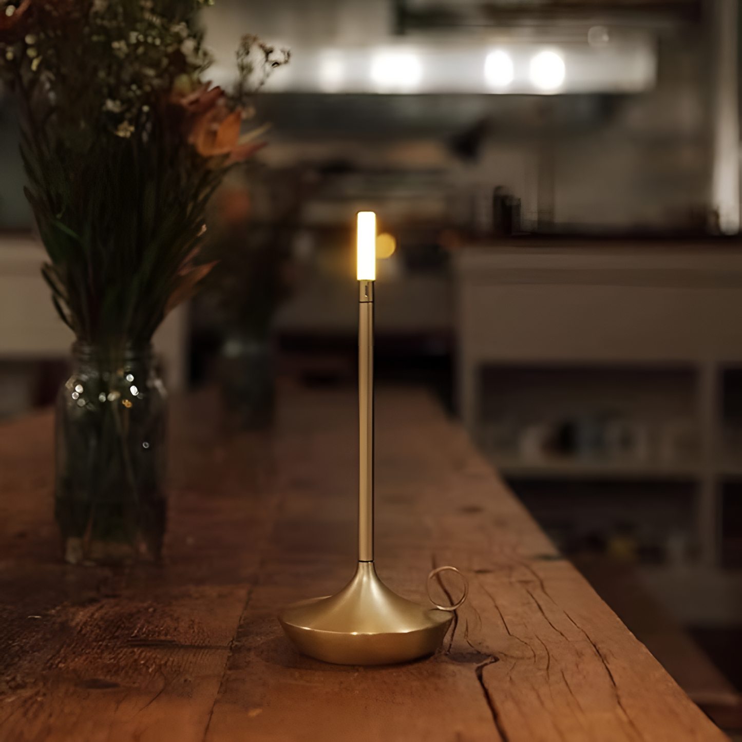Portable Cylindrical Aluminium Table Lamp