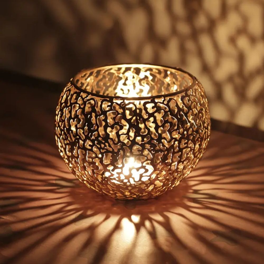 Glow Sphere Geometric Tealight Holder