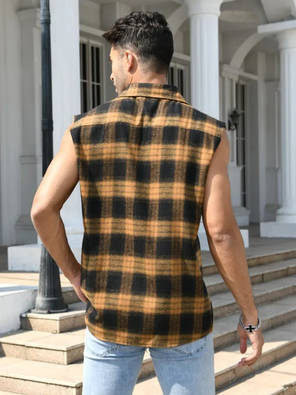 Harlow Women's Plaid Vest - styled view