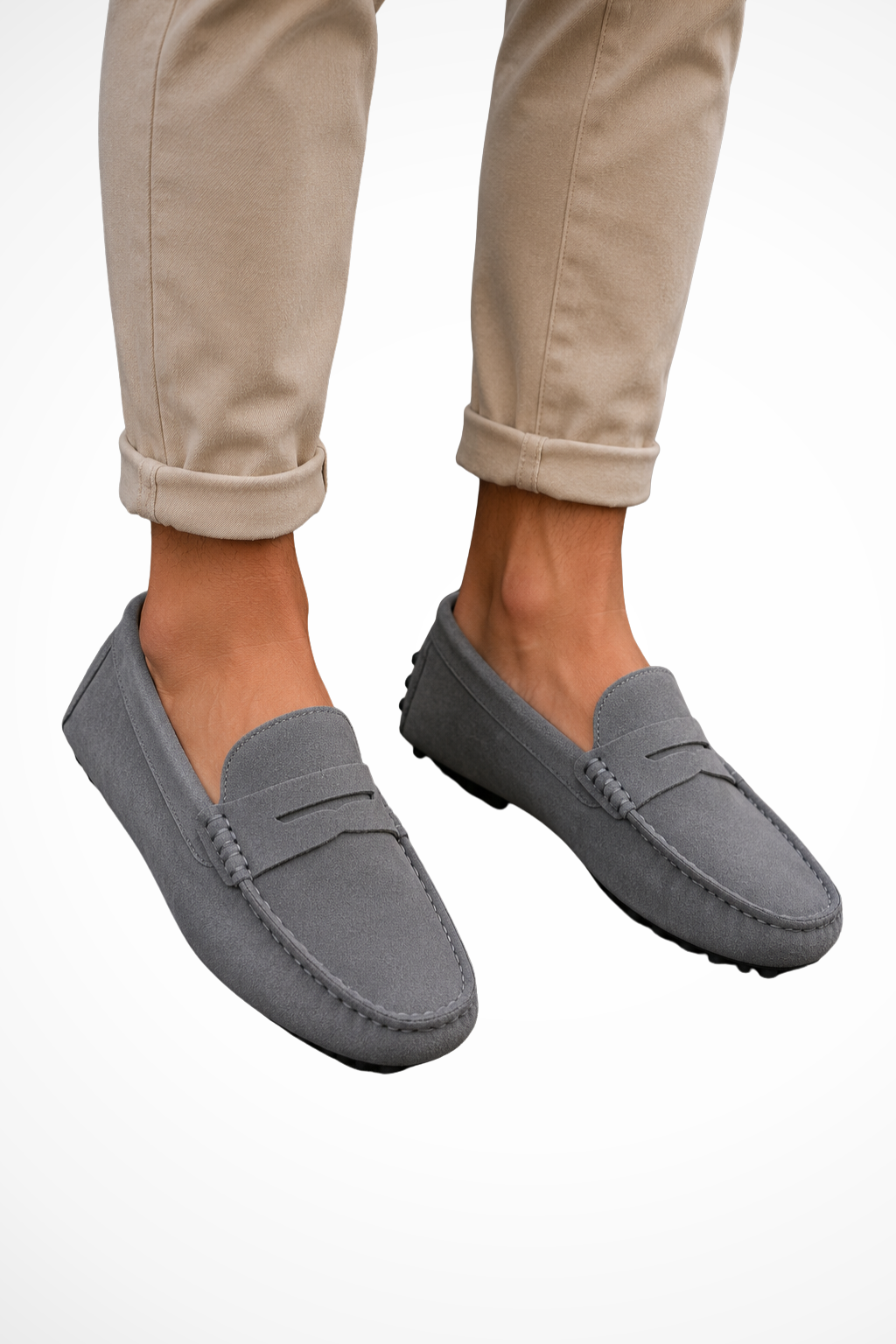 Kester Men's Suede Loafers - full-length view