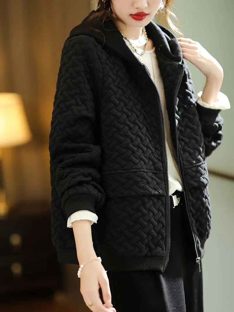 Wren Women's Quilted Hoodie - styled view