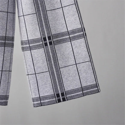 Edith Women's Plaid Trousers - full-length view