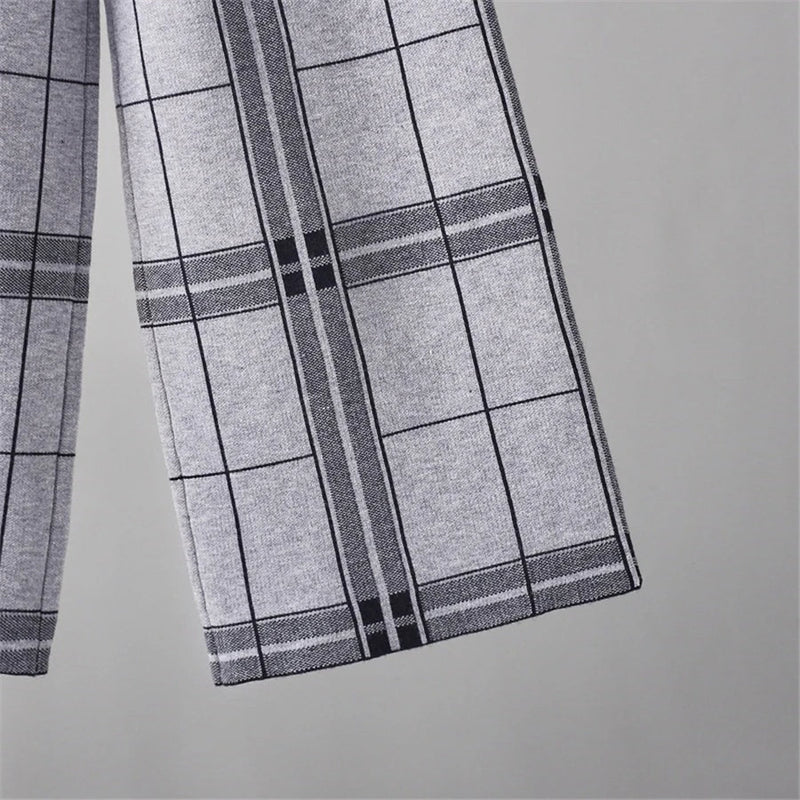 Edith Women's Plaid Trousers - full-length view