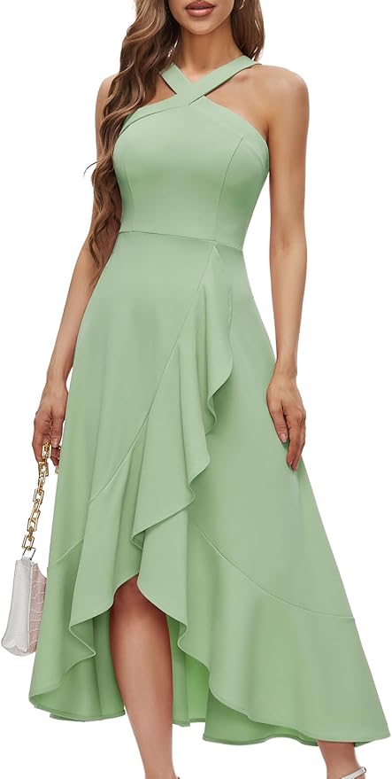 Astrid Women's Ruffled Maxi Dress - shown in use