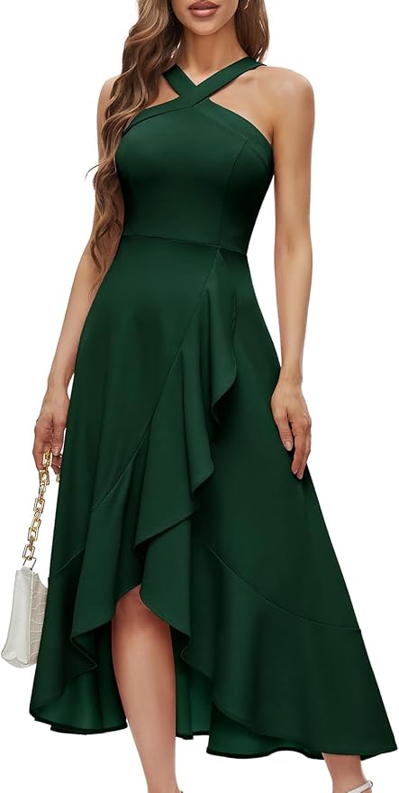Astrid Women's Ruffled Maxi Dress - close-up detail