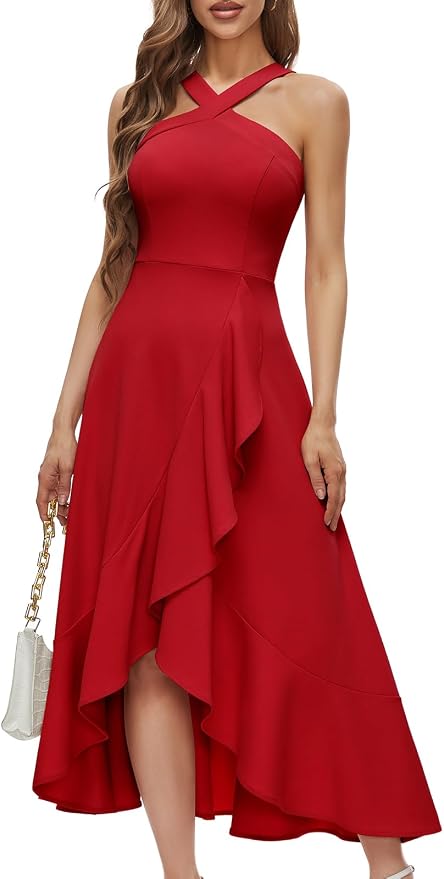 Astrid Women's Ruffled Maxi Dress - styled view