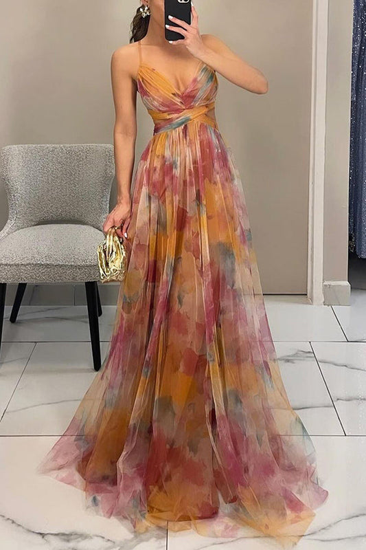 Tilda Women's Pleated Maxi Dress - front view