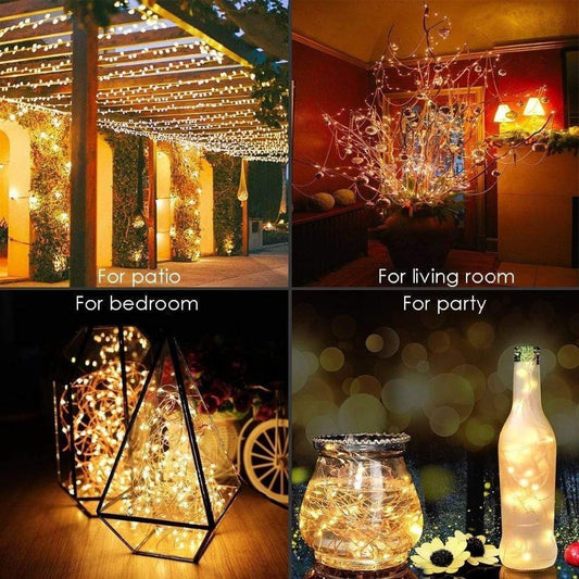 Pine Solar Lights - styled view