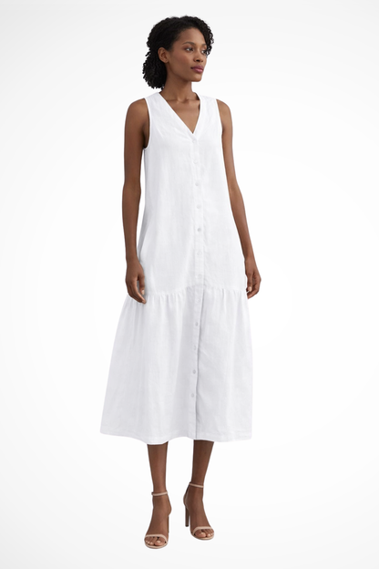 Anaïs Women's Linen Maxi Dress - front view