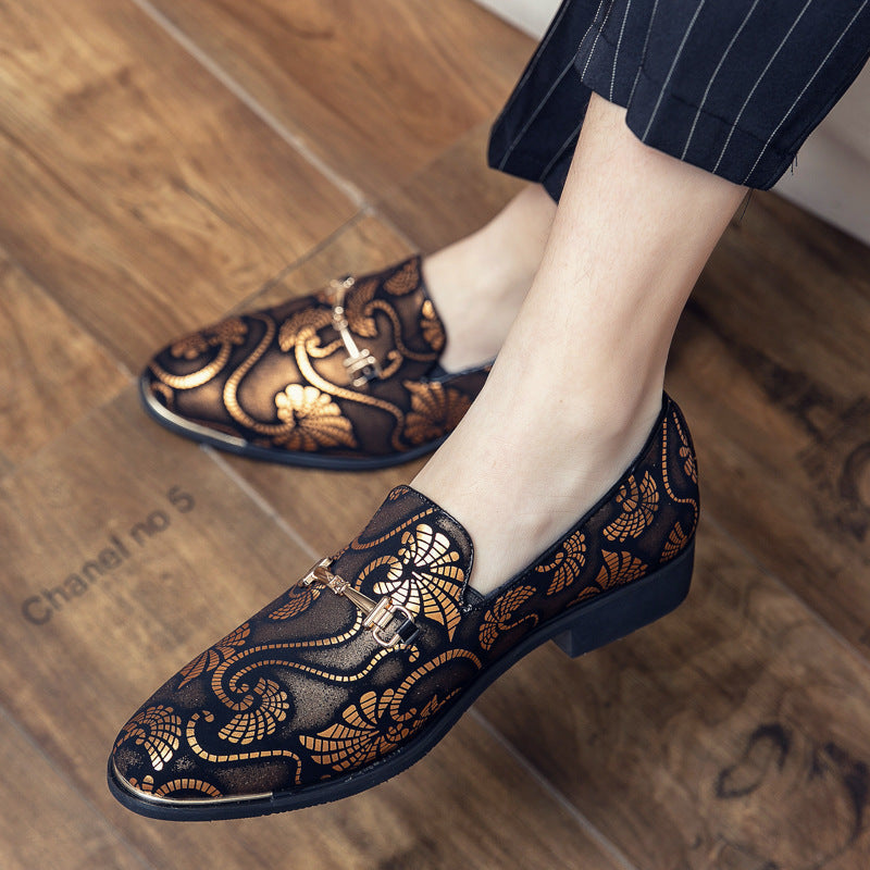 Hector Men's Floral Loafers - fabric and finish detail