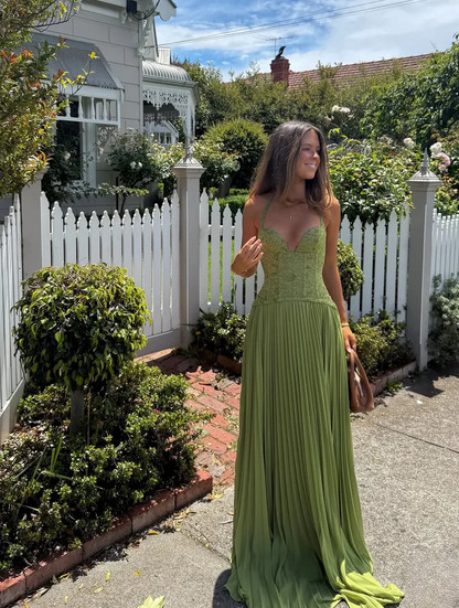 Wilda Women's Pleated Maxi Dress - front view