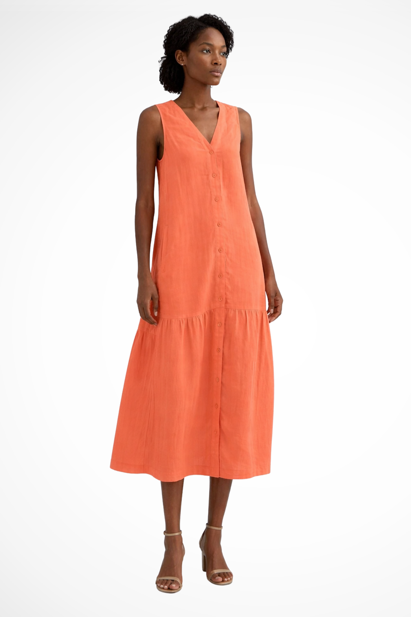 Anaïs Women's Linen Maxi Dress - full-length view
