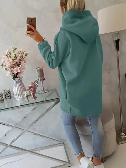 Mira Women's Asymmetric Hoodie - styled view