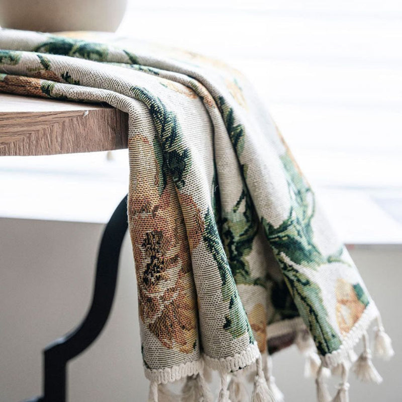 Wildflower Harmony Curtain | Beige Floral, Rod Pocket