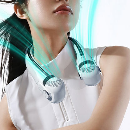 Pine Rechargeable Portable Fan - shown in use