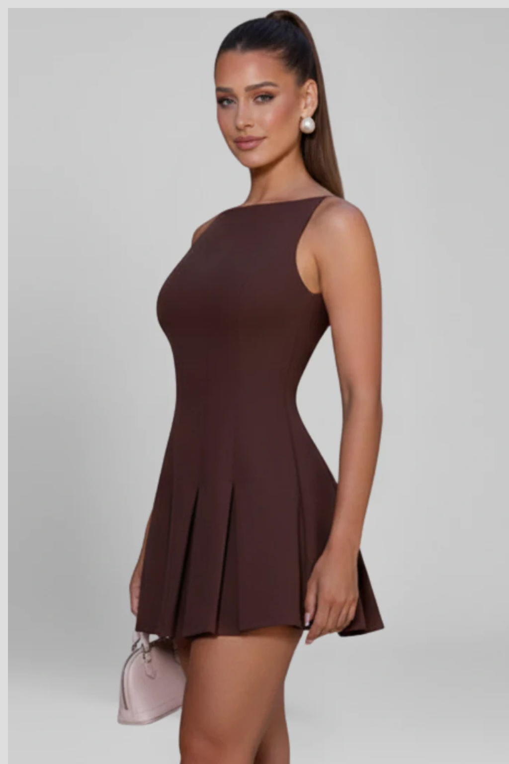 Willa Women's Pleated Dress - fabric and finish detail