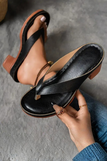 Elise Women's Block Heel Sandals - flat lay