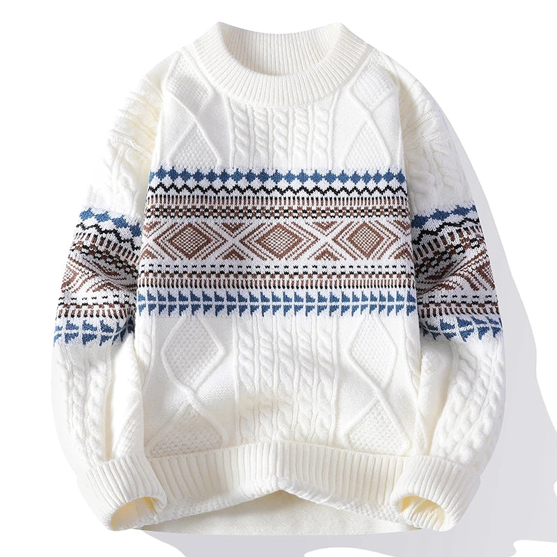Dahlia Women's Cable Knit Sweater | Black, White