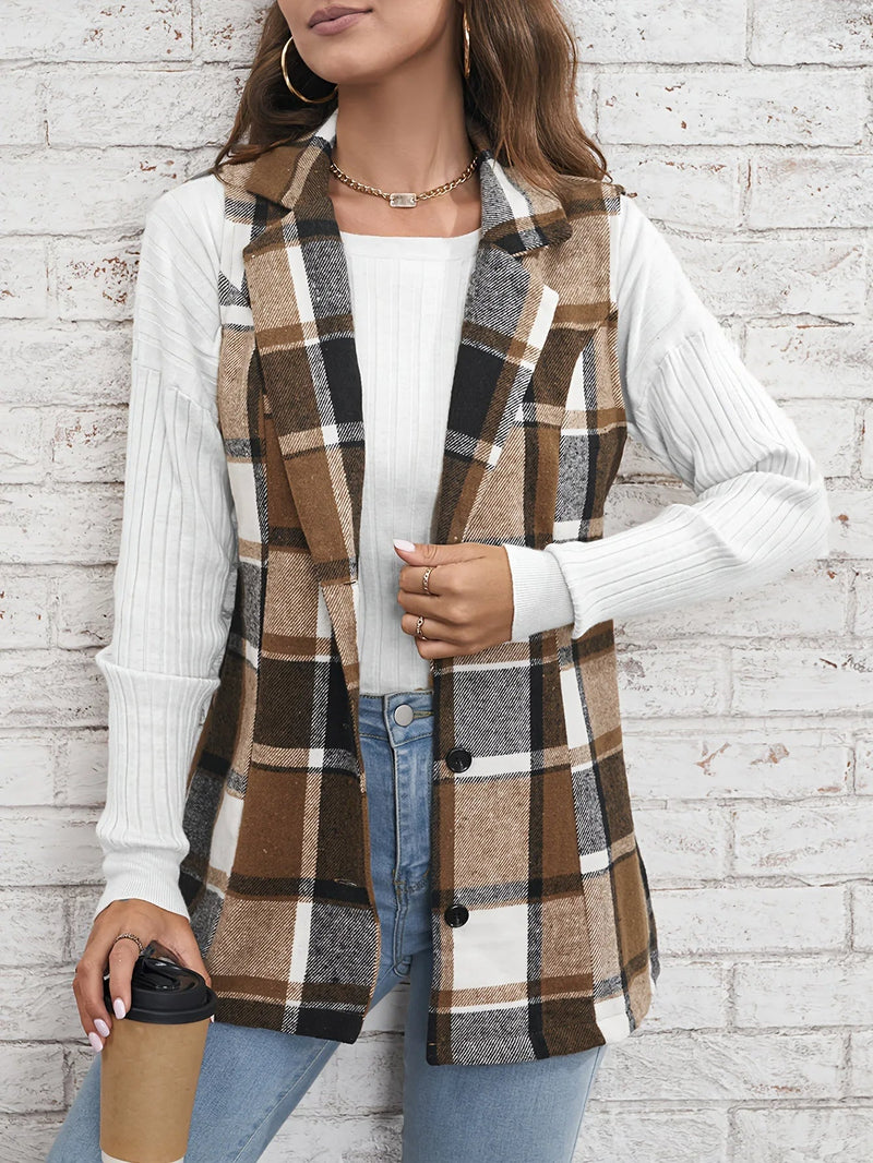 Winona Women's Plaid Vest | Wool