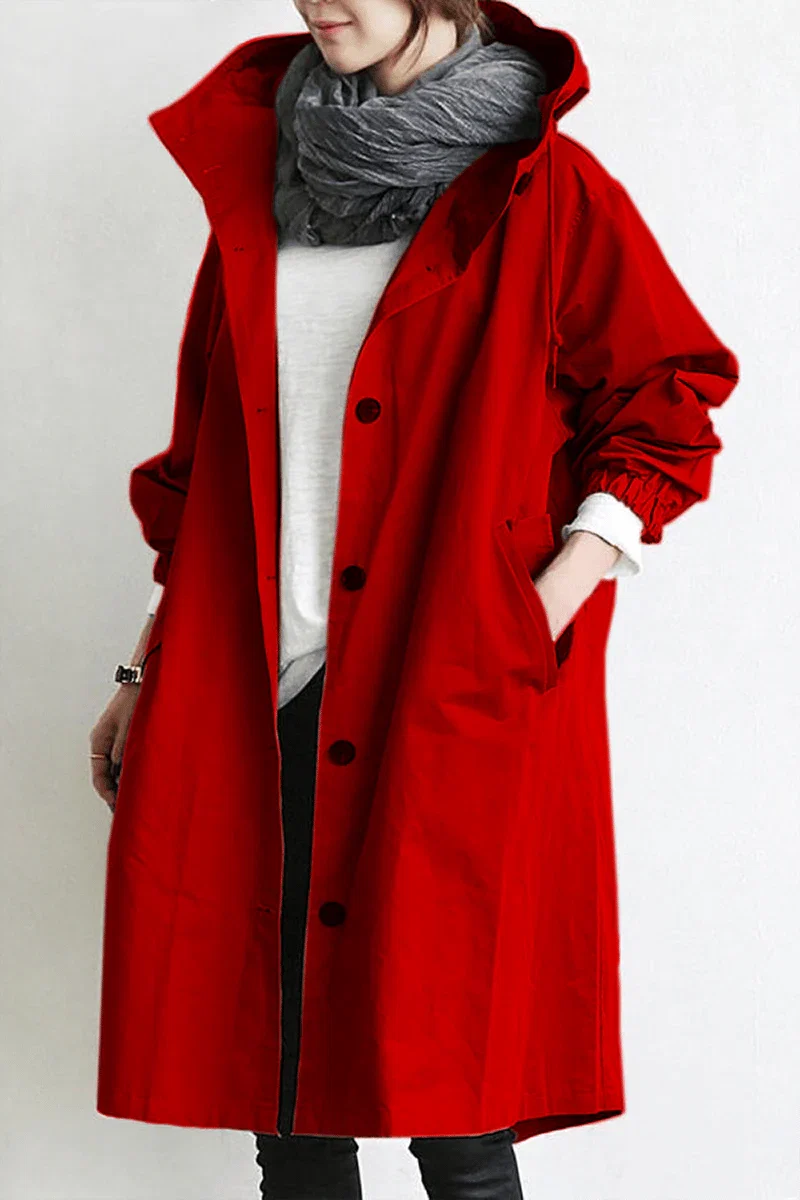 Ivy Women's Trench Coat - flat lay
