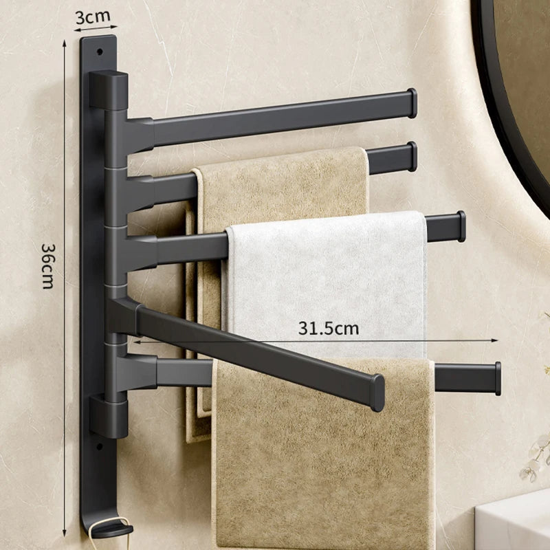 Marlow Solar Bathroom Rack - shown in use