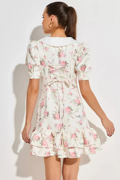 Willa Women's Floral Mini Dress - back view